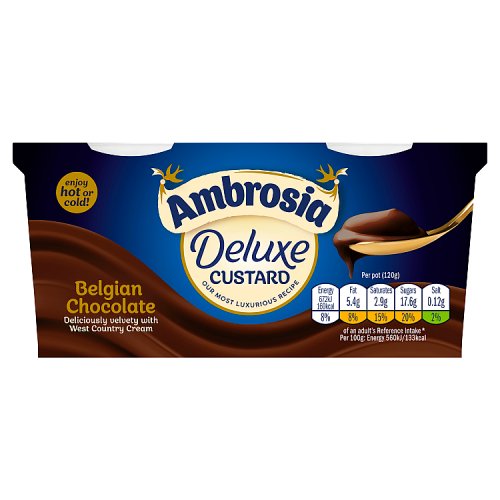 Ambrosia Deluxe Belgian Chocolate Custard 2 Pack