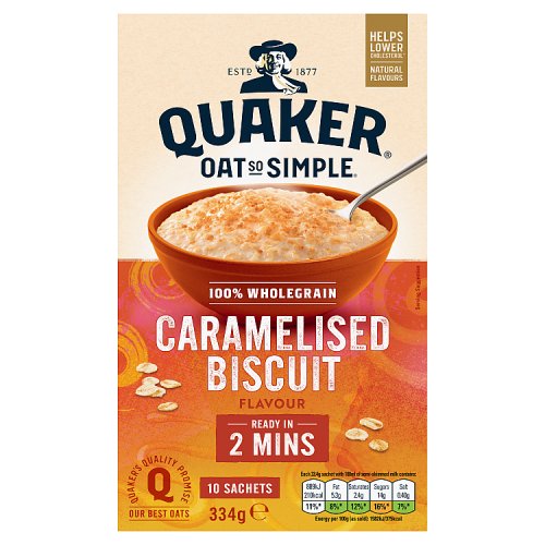Quaker Oat So Simple Caramelised Biscuit 10 Sachets