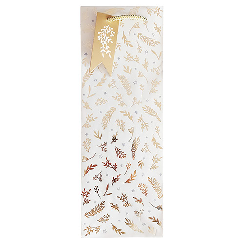 Tom Smith Gold & Cream Wreath Bottle Bag