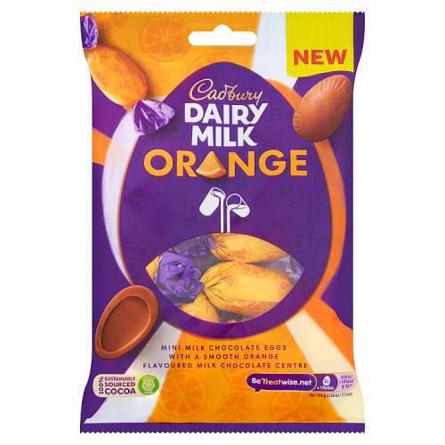 Cadbury Dairy Milk Orange Mini Filled Eggs Bag