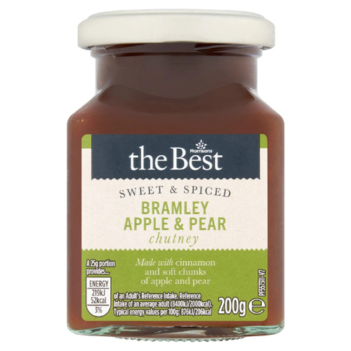 Morrisons The Best Bramley Apple & Pear Chutney (Bulk Buy Pack Of 6)