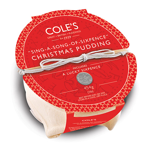Coles Sing A Song of Sixpence Christmas Pudding