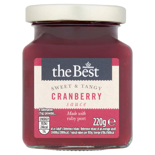 Morrisons The Best Cranberry Sauce (Bulk Buy Pack Of 6)