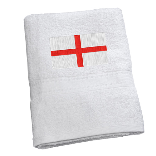 Luxury Cotton Bath Towel with Saint Georges Cross Embroidered Logo