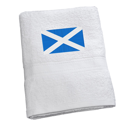 Luxury Cotton Bath Towel with Scottish Flag Embroidered Logo (Bulk Buy Pack Of 6)