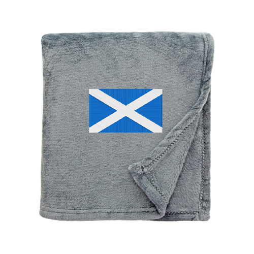 Shimmering Snuggle Blanket with Scottish Flag Embroidered Logo (Bulk Buy Pack Of 6)