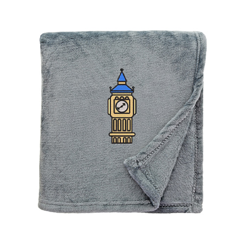 Shimmering Snuggle Blanket with Big Ben Embroidered Logo (Bulk Buy Pack Of 6)