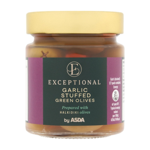 Exceptional By Asda Garlic Stuffed Green Olives