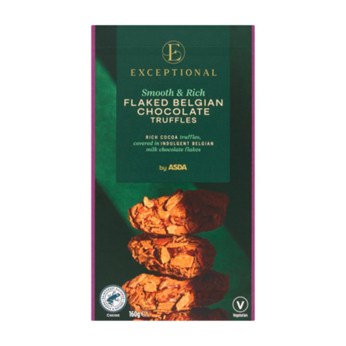 Exceptional By Asda Flaked Belgian Chocolate Truffles