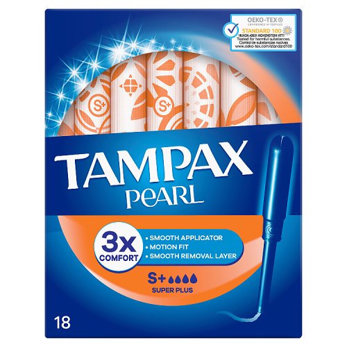 Tampax Super Plus Pearl Applicator Tampons 18 Pack