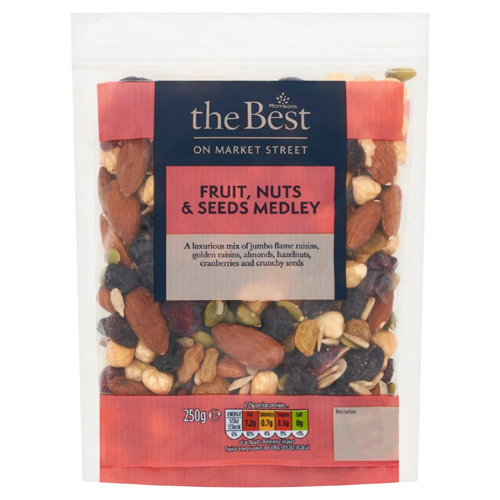 Morrisons The Best Fruits, Nuts & Seeds Medley (Bulk Buy Pack Of 6)