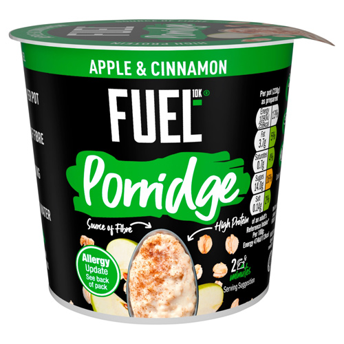 FUEL10K High Protein Apple & Cinnamon Porridge Oat Cereal Pot