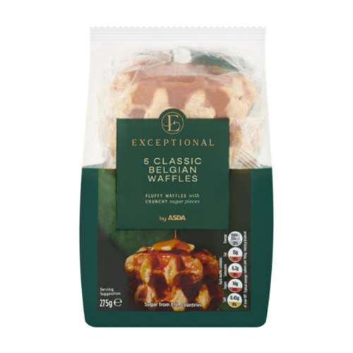 Exceptional By Asda 5 Classic Belgian Waffles