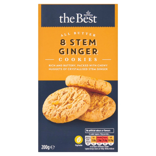 Morrisons The Best All Butter Stem Ginger Cookies (Bulk Buy Pack Of 6)
