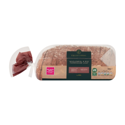 Exceptional By Asda Wholemeal & Rye Farmhouse Loaf