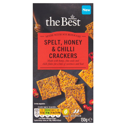 Morrisons The Best Honey, Chilli & Spelt Cracker With Sourdough (Bulk Buy Pack Of 6)