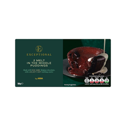 Exceptional By Asda 2 Melt In The Middle Puddings