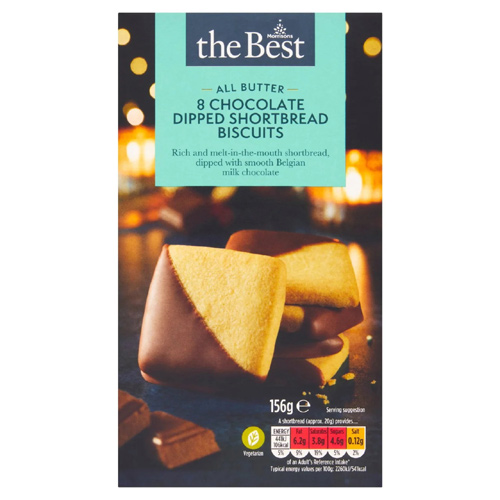 Morrisons The Best All Butter Chocolate Dipped Shortbread Biscuits