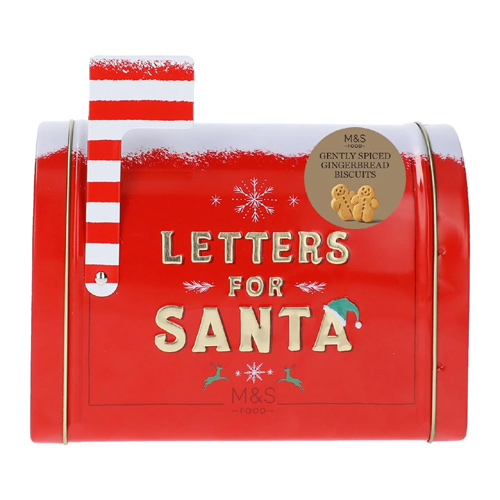 Marks and Spencer Letter For Santa Gingerbread Biscuits Tin