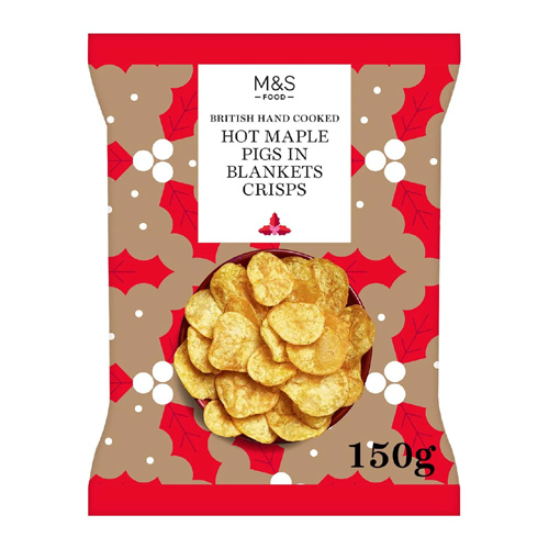 Marks and Spencer Hot Maple Pigs In Blankets Crisps