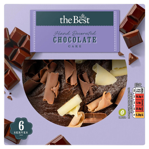 Morrisons The Best Hand Decorated Belgian Chocolate Cake (Bulk Buy Pack Of 6)