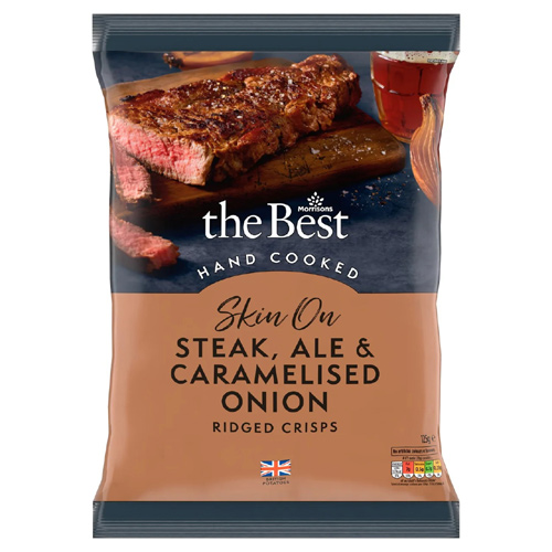 Morrisons The Best Steak, Ale & Onion Crisps (Bulk Buy Pack Of 6)