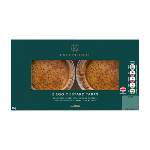 Exceptional By Asda 2 Egg Custard Tarts
