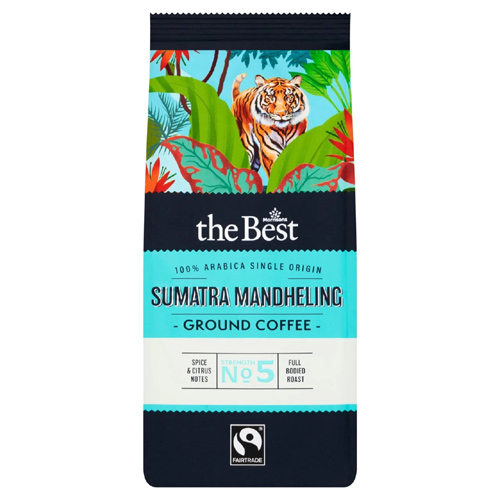 Morrisons The Best Fair Trade Sumatran Mandheling Ground Coffee (Bulk Buy Pack Of 6)