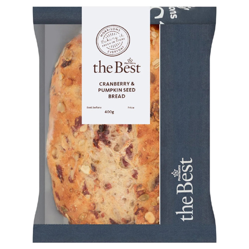 Morrisons The Best Cranberry & Pumpkin Seed Bread (Bulk Buy Pack Of 6)