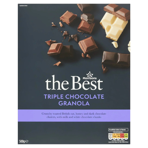 Morrisons The Best Triple Chocolate Granola Cereal (Bulk Buy Pack Of 6)