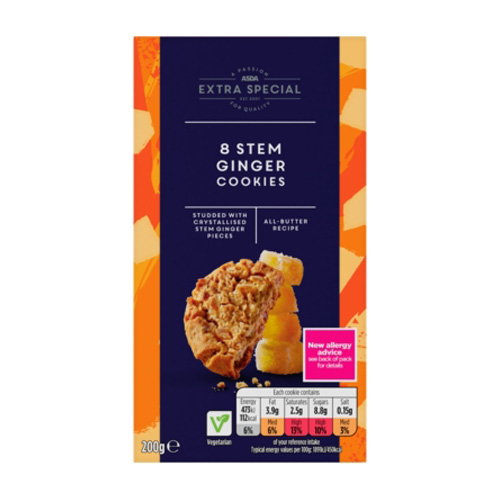 Asda Extra Special 8 Stem Ginger Cookies