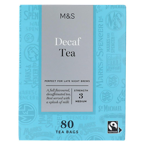 Marks and Spencer 80 Decaffeinated Tea Bags