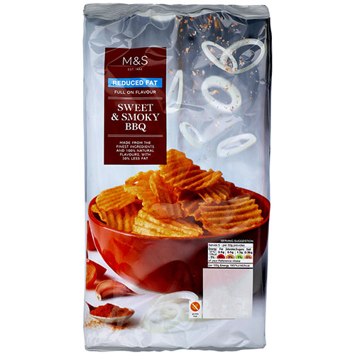 Marks and Spencer Reduced Fat Sweet and Smokey Bbq Crinkles