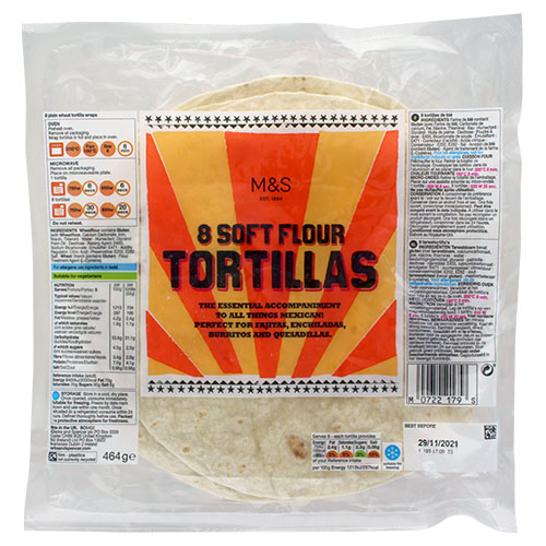 Marks and Spencer 8 Soft Flour Tortillas
