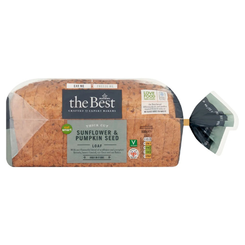 Morrisons The Best Sunflower & Pumpkin Seed Loaf (Bulk Buy Pack Of 6)