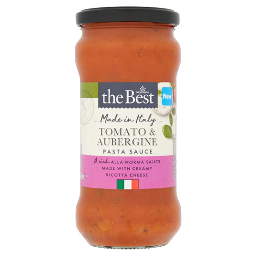 Morrisons The Best Tomato & Aubergine Pasta Sauce (Bulk Buy Pack Of 6)