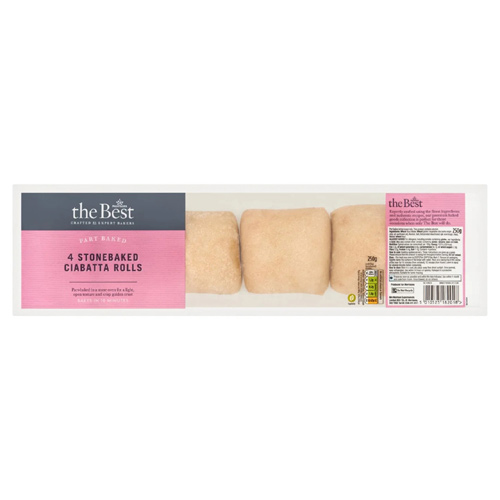 Morrisons The Best Part Baked Stonebaked Ciabatta Rolls (Bulk Buy Pack Of 6)