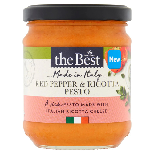 Morrisons The Best Red Pepper & Ricotta Pesto (Bulk Buy Pack Of 6)