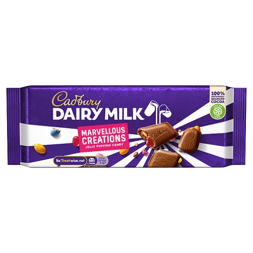 Cadbury Dairy Milk Marvellous Creations Jelly Popping Candy Shells (180g)