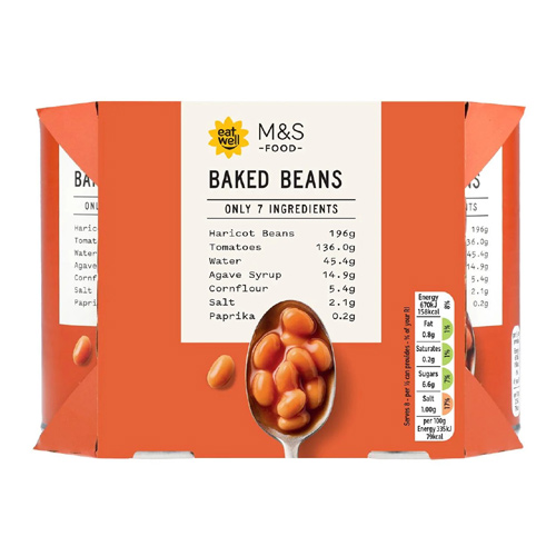 M&S Only 7 Ingredients Baked Beans 4 Pack