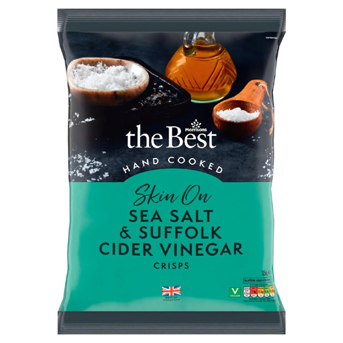 Morrisons The Best Sea Salt & Vinegar Crisps (Bulk Buy Pack Of 6)