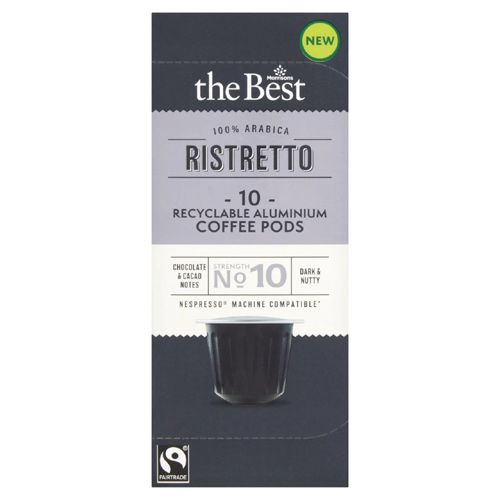 Morrisons The Best Fairtrade Ristretto Coffee Pods (Bulk Buy Pack Of 6)