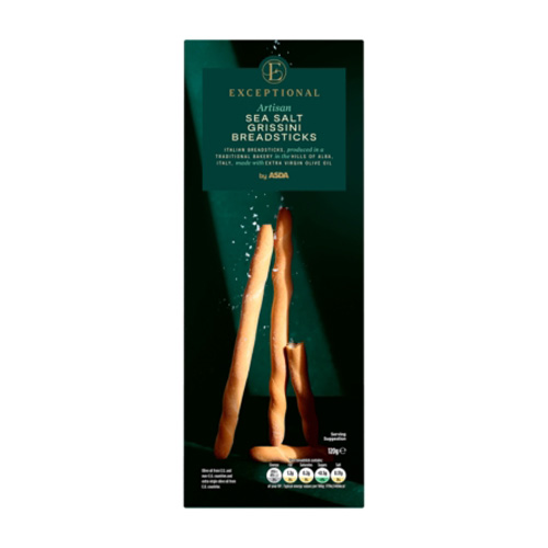 Exceptional By Asda Artisan Sea Salt Grissini Breadsticks