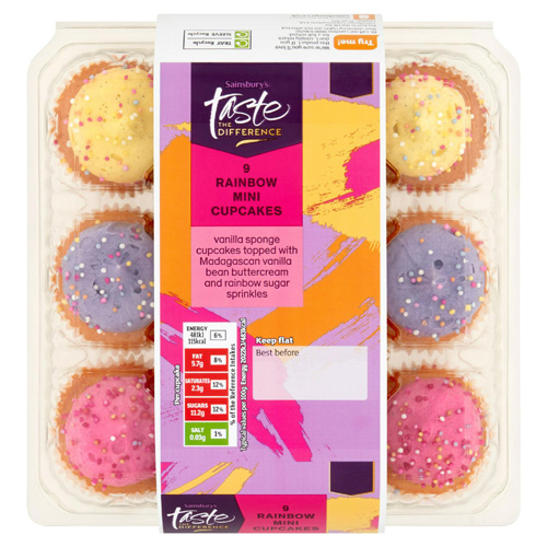 Sainsbury's Mini Rainbow Cupcakes, Taste the Difference