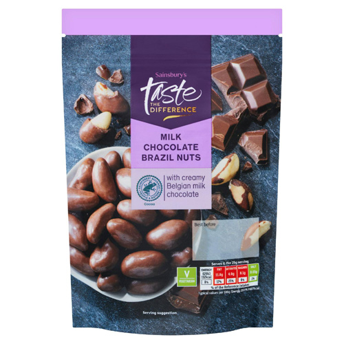 Sainsbury's Milk Chocolate Brazil Nuts,Taste the Difference