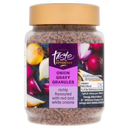 Sainsbury's Onion Gravy Granules, Taste the Difference (Bulk Buy Pack Of 6)