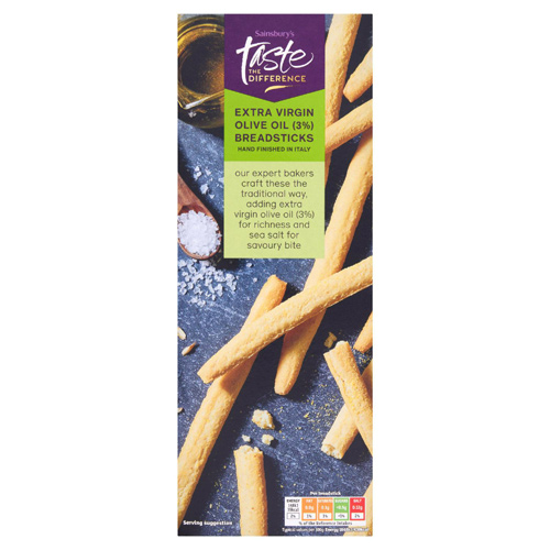 Sainsbury's Extra Virgin Olive Oil 3% Breadsticks, Taste the Difference
