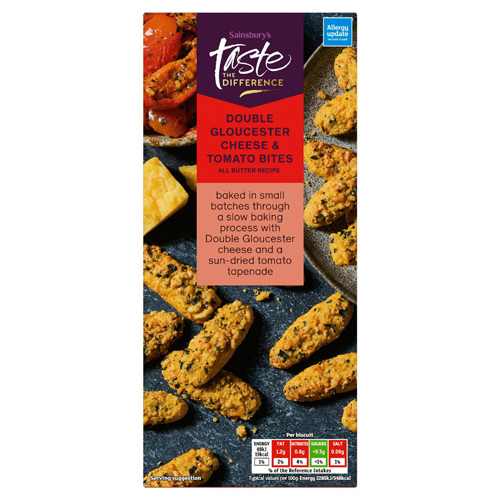 Sainsbury's Double Gloucester Cheese & Tomato Mini Bites, Taste the Difference (Bulk Buy Pack Of 6)