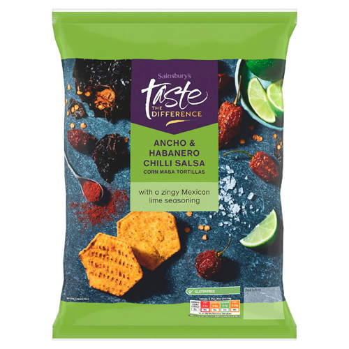 Sainsbury's Ancho & Habanero Chilli Salsa Corn Masa Tortillas, Taste the Differe