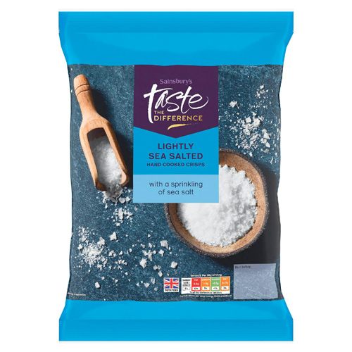 Sainsbury's Gourmet Sea Salt Crisps, Taste the Difference